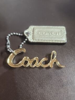 Coach Gold Script & Gold Hang Tag Charms